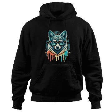 Discover Hipster Wolf Drip Hoodies