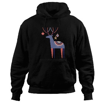 Discover Abstract Deer with Christmas Decorations Hoodies