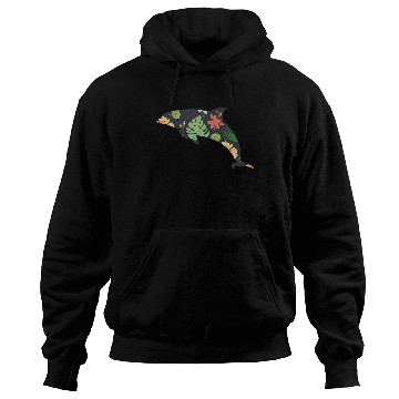 Discover Dolphin Tropical Flower Floral Hoodies