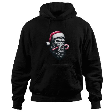 Discover Festive Bigfoot with Candy Cane Hoodies