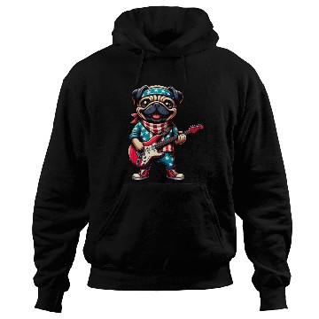 Discover Pug Guitarist Hoodies