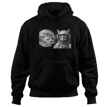 Discover a Cat Astronaut Gazing at Earth, Hoodies