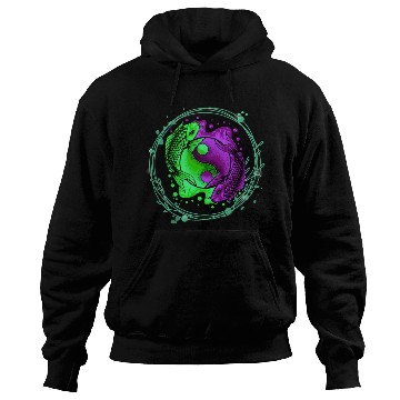 Discover Yin Yang Yoga Japanese Koi Fish Hoodies