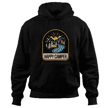 Discover Happy Camper Camping Campfire Tent Hoodies