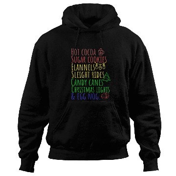Discover Hot cocoa sugar cookies Christmas lights Hoodies