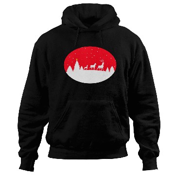 Discover deers in a winter scene Hoodies