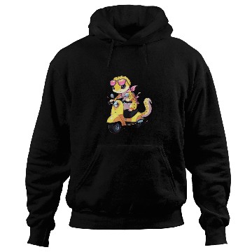 Discover Leopard Gecko on Scooter Funny Lizard Biker Moped Hoodies