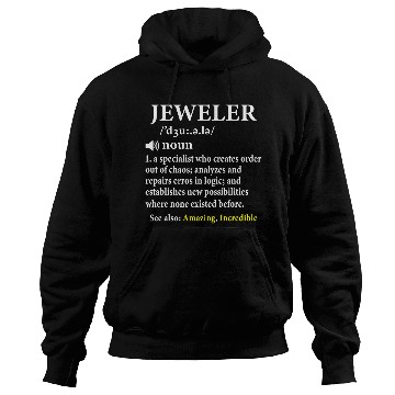 Discover Jeweler Definition Funny Gemologist Gift Hoodies