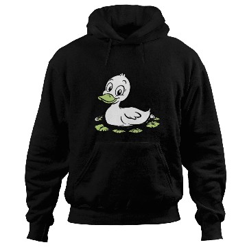 Discover Cute duck swimming in a swamp Hoodies