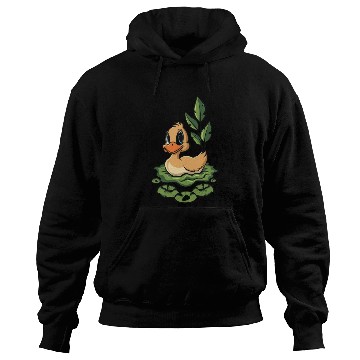 Discover cute duck swimming in a swamp Hoodies