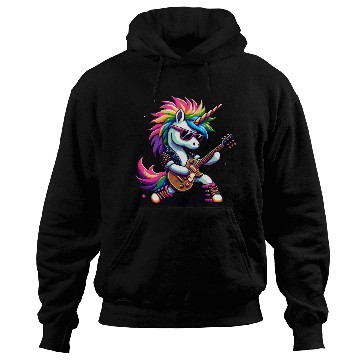 Discover Pixel Punk Rock Unicorn Hoodies