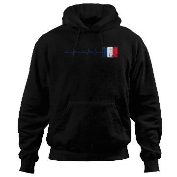 Discover France Flag Heartbeat Hoodies