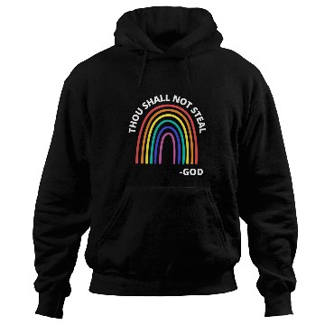 Discover Thou Shall Not Steal Rainbow God Christian Hoodies