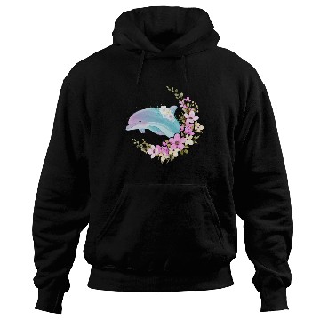 Discover Dolphin Flower Floral Hoodies