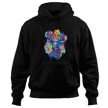 Discover Winter Wonderland: Deer Color Design Hoodies