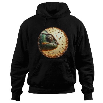 Discover Chameleon head surrounded by bees Hoodies