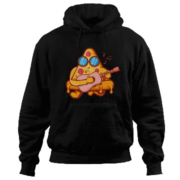 Discover Cool Pizza Playing Guitar Hoodies