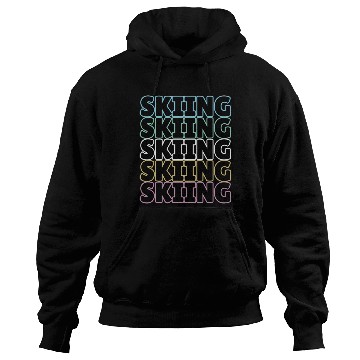Discover Colourful skiing design, ski lover gift Hoodies
