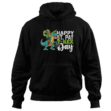 Discover Happy St Patrick's Day Pat T Rex Dinosaur Hoodies