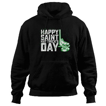 Discover Happy Saint Hat Trick's Day Ice Hockey St Patricks Hoodies
