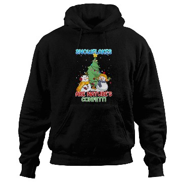 Discover Snowman Snowflakes a Nature's Confetti Hoodies