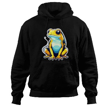 Discover Golden Poison Frog Illustration Hoodies