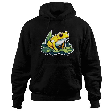 Discover Golden Poison Frog Illustration Hoodies