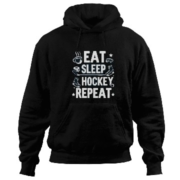 Discover Eat sleep hockey repeat men Hoodies