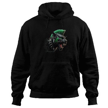 Discover Panther Green Punk Hoodies