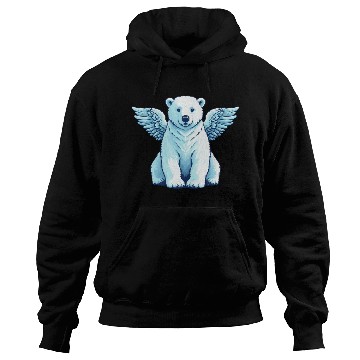 Discover Bear Polar Bear Angel Wings Hoodies