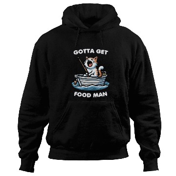 Discover Cat Yawning While Fishing Hoodies