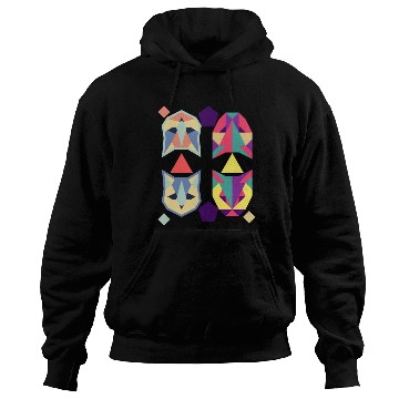 Discover Geometric Cats Bat Retro abstract Hoodies