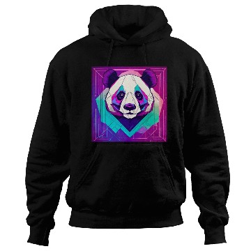Discover Synthwave Neon Geo Panda Hoodies