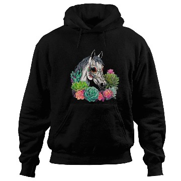 Discover Horse Succulent Sugar Skull Hoodies