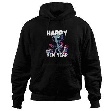 Discover Festive alien with New Year greetings Hoodies