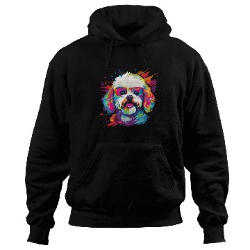 Discover Watercolor Colorful Bichon Frise Hoodies