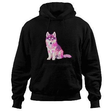 Discover Pink Wolf Cute Baby Wolf Hoodies