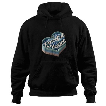 Discover 3D Peaceful Heart Typography Design Hoodies