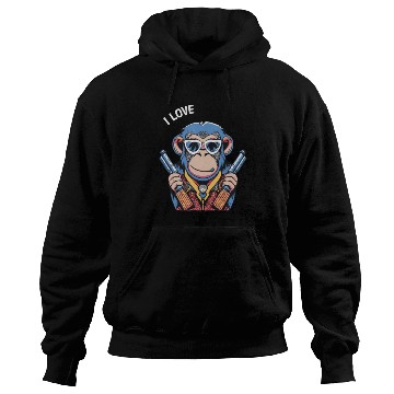Discover MONKEY SAYING I LOVE Hoodies