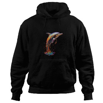 Discover Rainbow Dolphin Hoodies