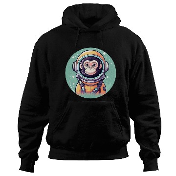 Discover Monkey Ape Astronaut Illustration Hoodies