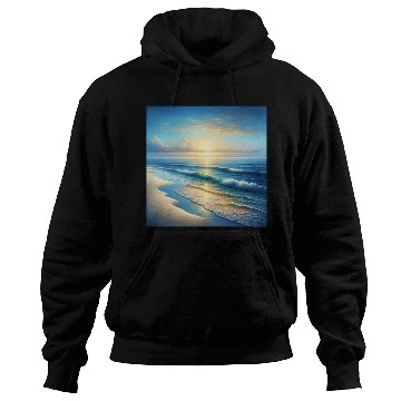 Discover Serene Seaside Sunrise Hoodies
