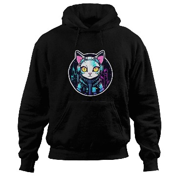 Discover Cyberpunk Cat Hoodies