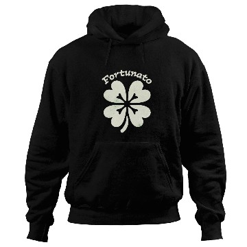 Discover Fortunato Emblem Distressed Four-Leaf Hoodies