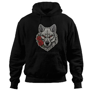 Discover Gothic Wolf Wildlife Illustration Hoodies