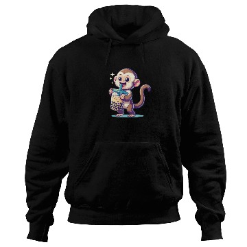 Discover Kawaii Bubble Tea Boba Cappuccino Monkey Hoodies