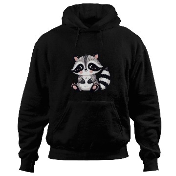 Discover Playful Raccoon Cartoon Hoodies