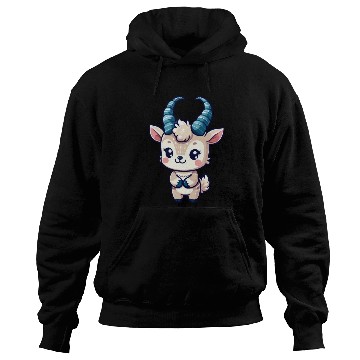 Discover Playful Goat Cartoon Hoodies