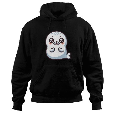 Discover Playful Seal Cartoon Hoodies