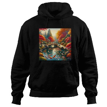 Discover Autumn Harmony Serene Japanese Garden Hoodies